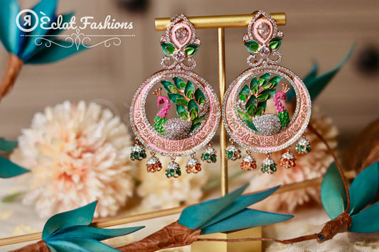 Vibrant Peacock earrings