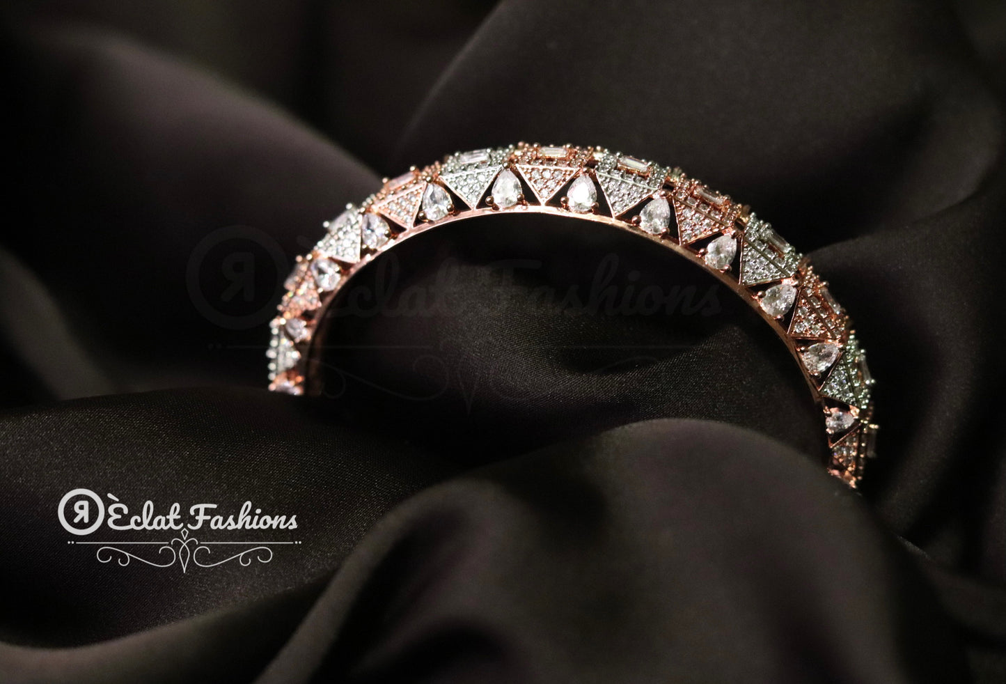 Rose/silver Nora bangle