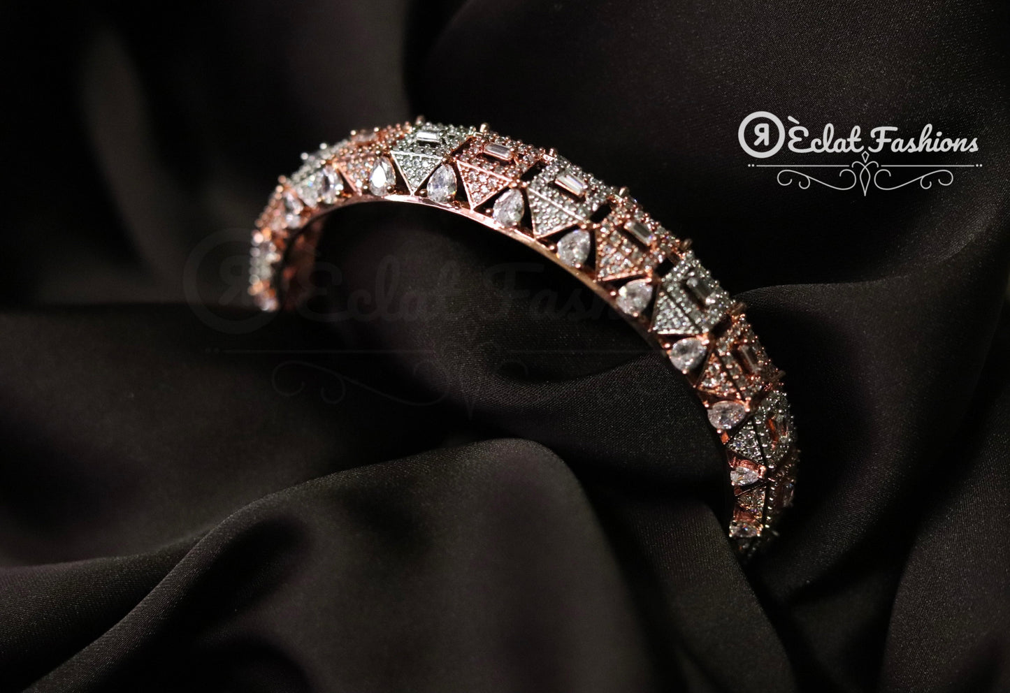 Rose/silver Nora bangle