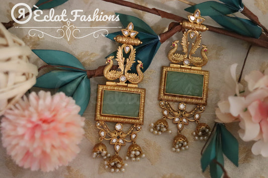 Emeril Gheru Foiled Kundan Earrings