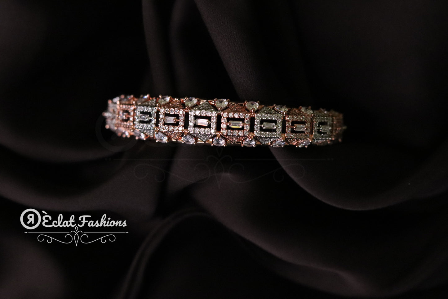 Rose/silver Nora bangle